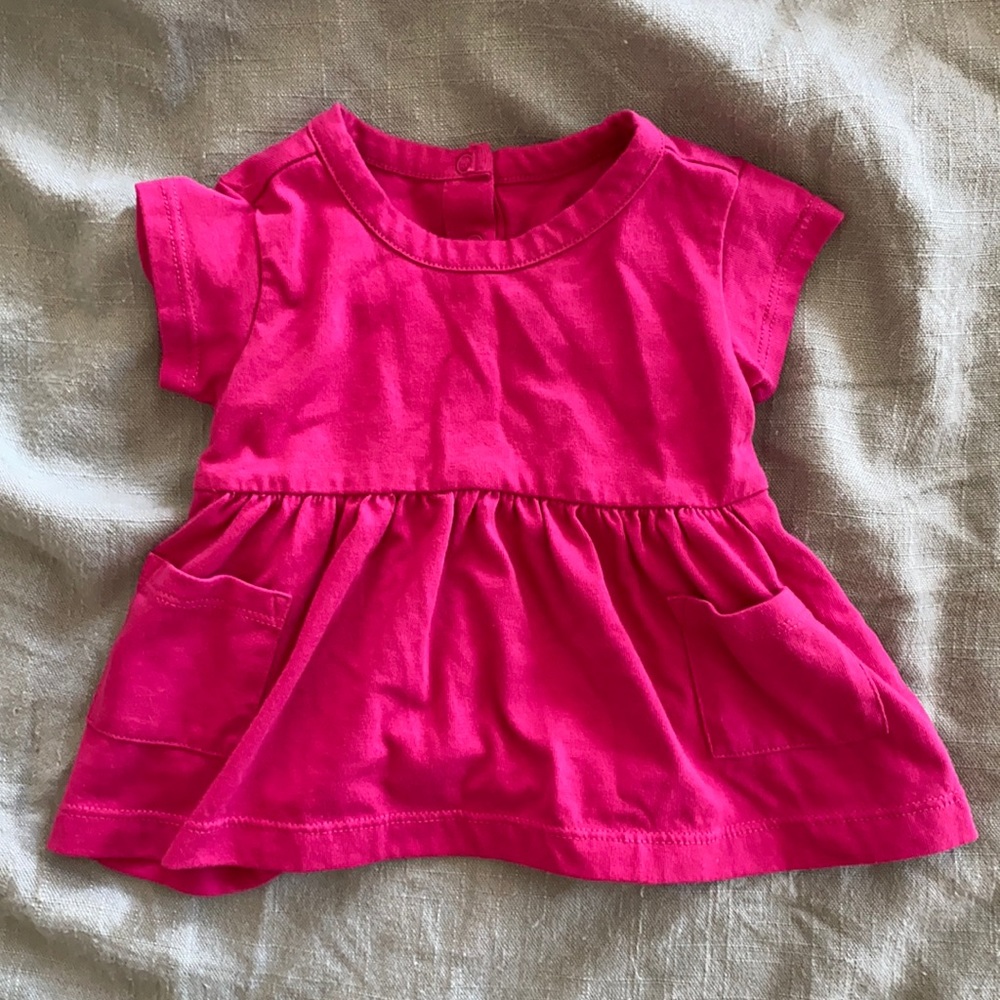 Primary perfect pocket dress in pink size 0-3 months
